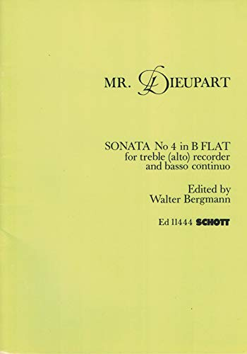 Sonata: Nr. 4 B-Dur. Alt-Blockflöte und Klavier.