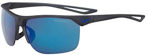Nike EV1013-062 Trainer R Sunglasses (Frame Grey with Blue Pacific Flash Lens), Matte Anthracite/Racer Blue