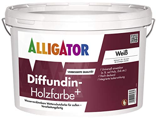 Alligator Diffundin Holzfarbe seidenglänzend 2,5 L (weiß)