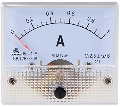 Sourcingmap, misuratore di corrente analogica DC 0-1 A 85 C1, amperometro 64 x 60 x 56 mm, per test di circuiti automatici, carica batteria, amperometro, tester