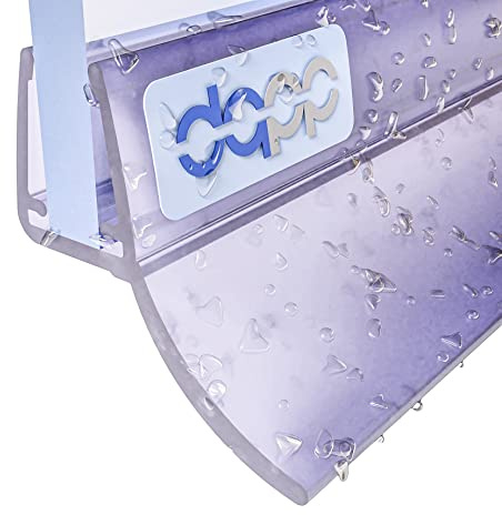 DQ-PP Duschdichtung 60cm – für 4,8mm - 5mm Glastür Stärke – UK12-05 – Wasserablaufprofil Wasserabweisprofil – Duschabdichtung Duschwand – Ersatzteile für Duschkabine – Transparent