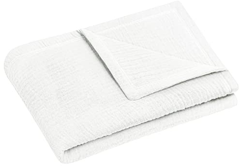 Julius Zöllner Kuscheldecke Gr. 70/100 | Made in Germany | 100% Baumwollenmusselin| Oeko-TEX® Standard 100 | Ivory