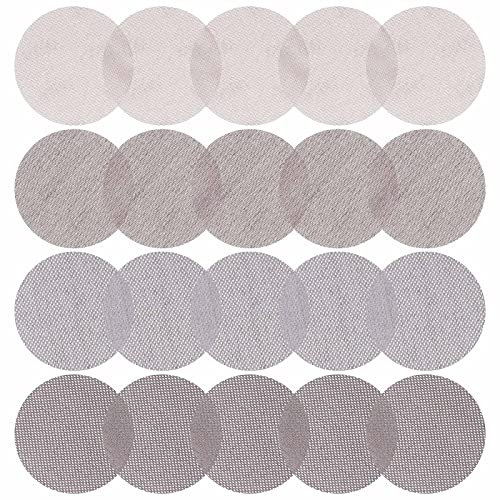 eMagTech Mesh Klett-Schleifscheiben 80/150/240/400 Staubfrei Schleifscheibe Langlebige Schleifpapier für Holzmöbelboden 20 Stück 125mm