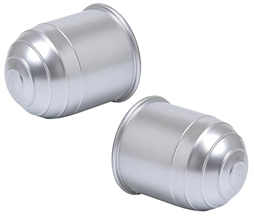 2er Set - Anhängerkupplung Schutzkappe | AHK Kappe | Anhängervorrichtung Abdeckkappe [Chrom] | Kugelschutzkappe für Kupplungskugel | Universal Abdeckung für PKW Anhängerkupplungen |Anhängerzubehör