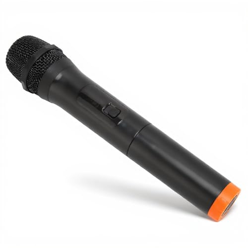 Microfono UHF Universale con Ricevitore USB, Sistema di Microfoni Palmari con Microfono Dinamico Cordless Professionale UHF, Microfono Wireless USB per Karaoke a Casa, Riunioni, Feste, Chiesa, DJ, Mat
