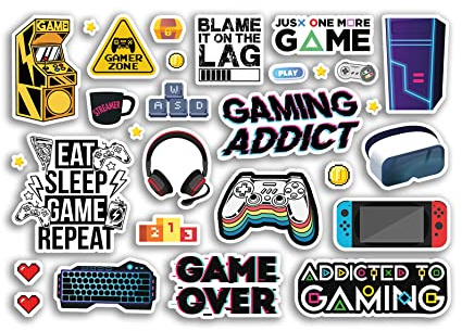 A5 Sticker Sheet Gaming Vinyl Stickers - Gamer Gaming Boys Men Kids Mancave Dad Brother Father's Day Hobbies Hobby Fan Love Aesthetic #80138
