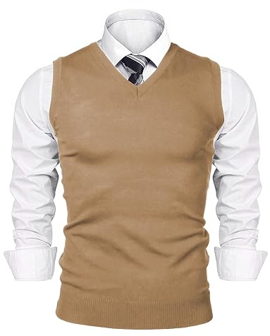 iClosam Pull Homme Hiver Col V Manches Longues Tricoté en Maille Classique