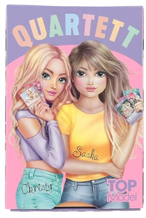 Depesche 12394 TOPModel - Quartett Kartenspiel mit Model Motiven, 32 bunte Spielkarten und Spielanleitung, für 2 bis 3 Spieler