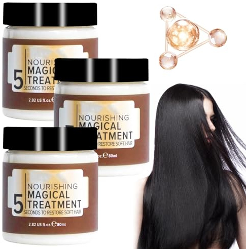 3 Stück Collagen Hair Mask,Kollagen Haarmaske Keratin Haarmaske Haarmaske,5 Sekunden Haarmaske,Deep Repair Conditioning Haarmaske Nährende Magische Behandlung,Haarmaske für Geschädigtes Haar