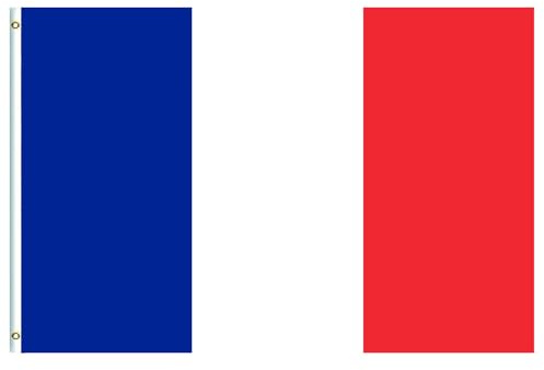 Large French Flag 5ftx3ft with Eyelets for Fifa World Cup Football 2026 Decorations,Big France National Flag for Indoor Outdoor Garden Sport Event Eurovision Euro Football French Party Decorations