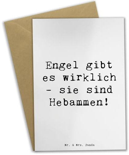 Mr. & Mrs. Panda Grußkarte Spruch Hebamme Engel - Geschenk, Fürsorge, einladungskarten, Danke, Bedanken, dankeskarten, Ehre, Beileidskarte, Aufmerksamkeit, Dankbarkeit, weihnachtskarten, Mitgefühl