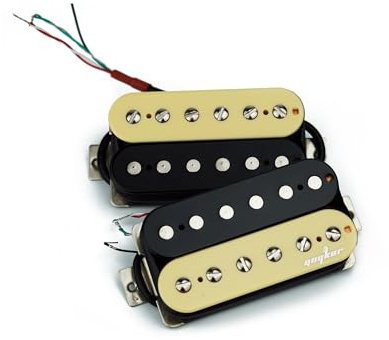 Guyker Pastillas Humbucker para guitarra eléctrica, Alnico 5 cuello/puente de doble bobina abierta, pieza de repuesto, HBA5-BKIV