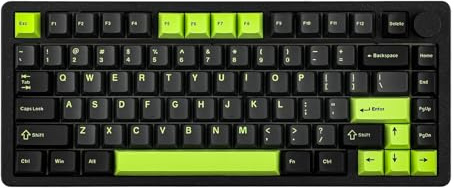 MechLands Blade75 kabellose mechanische Aluminium-Gaming-Tastatur, Gasket Creamy Keyboard, BT5.0/2.4GHz/USB-C Hot Swappable Custom Keyboard mit Knopf, RGB, NKRO für Win/Mac/Games/Office (Schwarz)