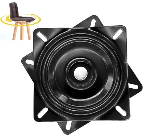 Rcbzzp Cuscinetto Piatto Rotante, Cuscinetti Girevoli Quadrati, Giradischi Girevole a 360 °, Piatto Girevole, 127 * 127 * 20,5 mm, Portante 260Kg, per Sgabelli, Tavoli, Librerie (5 inch)