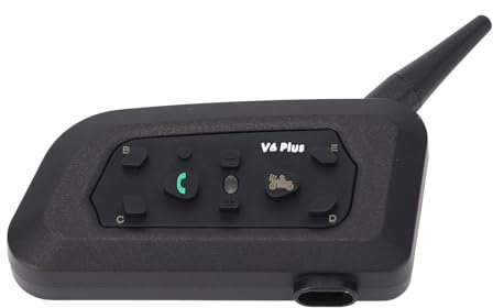XTevu Interfono Bluetooth per casco moto V6Plus, di comunicazione per auricolare Bluetooth moto 1200M, cuffie wireless