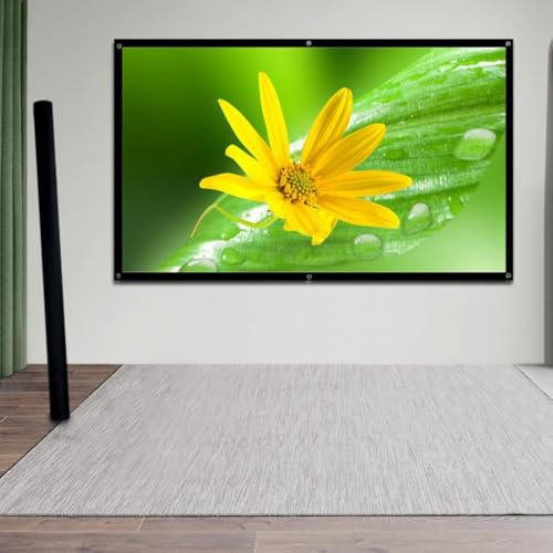 BBERHFNFZK 72 Anti-Crease Projector Screen Manual Roll Up Projection Screen HD Movie Screen For Home Theater Office Indoor Outdoor 30 - 100(50in 4:3)
