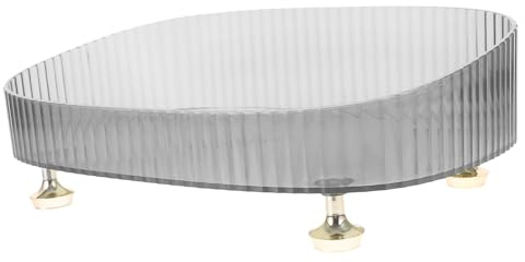 BUGUUYO Bandeja Organizadora De Plástico Para Tocador Bandeja De Baño Diseño Artístico Para Joyas y Cosméticos