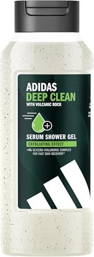 adidas Active Skin & Mind Deep Clean Duschgel, aromatisches Duschgel für Herren, 250ml (Packung mit 5)