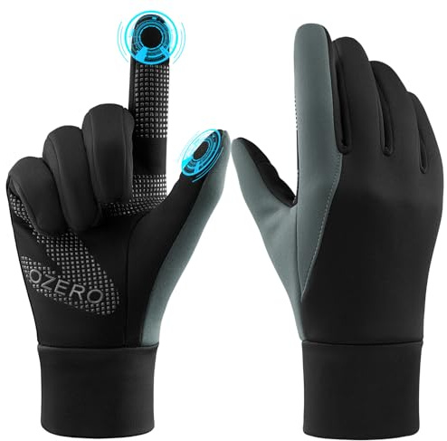 OZERO Winter Thermal Gloves Touch Screen Water Resistant Windproof for Running Cycling Driving Hiking Biking Sporting Skiing Working Outdoor for Men Women