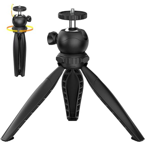 Trípode para Teléfono Móvil - Soporte Portátil Extensible para Teléfono - Soporte De Viaje para Mesa para Grabar Senderismo Vlogging Acampada Exterior Coche Escritorio