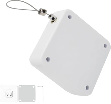 LWLWA Chiudiporta Automatico, Chiudi Porta con Resistenza 1200G, Bianco | Chiudiporta Automatico A Filo con Cavo In Acciaio Inox Lungo 1,2 Metri, Senza Foratura, per Camera da Letto e Ufficio