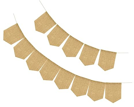 Hohopeti DIY Schildform Wimpelkette aus Hochwertigem Leichte Wiederverwendbare Blanko Flaggen zum Beschriften für Hochzeit Geburtstag Partydekoration Teiliges