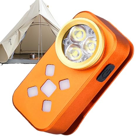 Linterna Pequeña - 200-800 Lúmenes de Antorcha de Camping Recargable con Clip,Linterna Potente de 500mAh,Para Supervivencia Nocturna, Aire Libre, Senderismo y para Mochilero