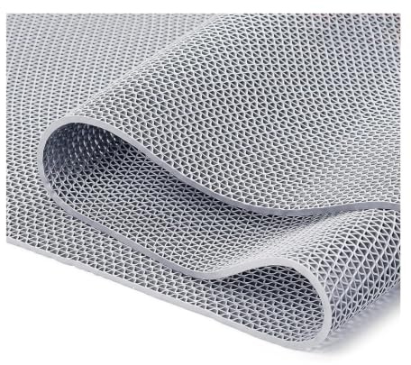 VOPLIVAT Tapis de Sol antidérapant drainant, Tapis de Drainage en PVC Forme S, 5 mm, Gris, antidérapant, Zone Humide, Plusieurs Tailles(120cmx500cm)