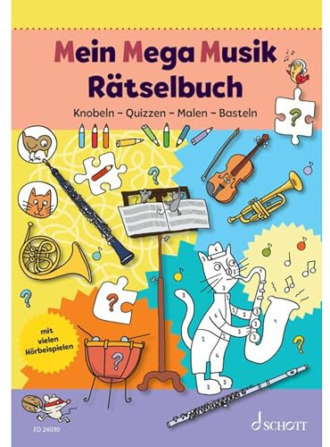 Mein Mega Musik Rätselbuch: Knobeln – Quizzen – Malen – Basteln (Rätselblöcke)