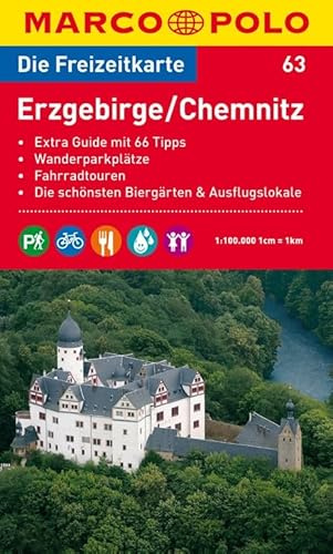 MARCO POLO Freizeitkarte Erzgebirge, Chemnitz 1:100.000: Wanderparkplätze, Fahrradtouren, Die schönsten Biergärten & Ausflugslokale (MARCO POLO Freizeitkarten)