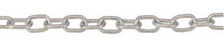 RS PRO Link Stahl Kette, 10m, Hublast 130 kg, Packung a 10 Meter