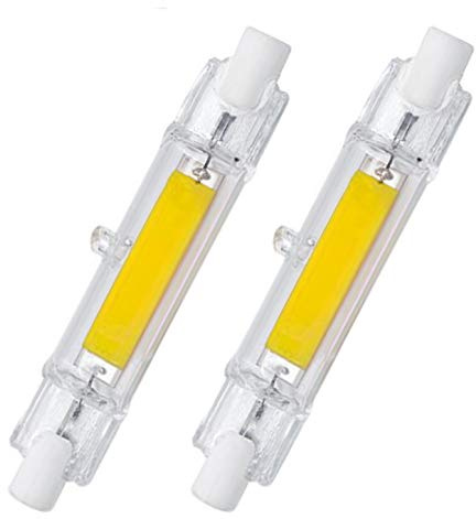 CTKcom 78 mm/3.1 in R7S LED Bulb (2 Pack) 120V 10W White 6000K T3 J Type Halogen Bulb Replacement 100W Halogen Bulb Equivalent Double Ended