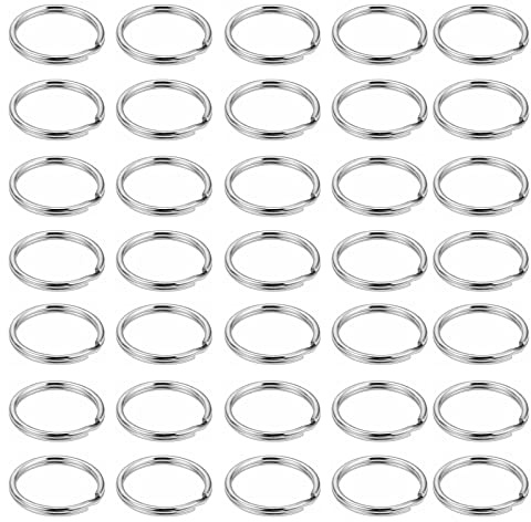 Clyhon 100 Piezas Anillas de Llaves Llaveros de Cadena Anillos Separable Pequeños para Organización de Llaves, 10 mm, Color de Plateado