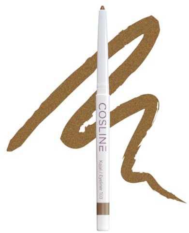 COSLINE Kajal Eyeliner Gold 103, Wasserfest, Cremig, Stark pigmentiert
