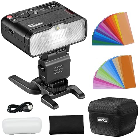 Godox MF12 TTL Macro Flash 12W 2.4G Wireless X System Built-in Lithium Battery Suitable for Flower, Insect, Portrait Shooting, Compatible with Nikon, Sony, Canon, Fuji, etc.