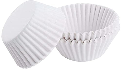 100Pcs White Paper Cupcake Cases for Baking, Muffin Cup Cake Paper Liners Small Muffin Cupcake WrapperPaper Cases for Birthday Party,Wedding,Christmas Union Jack Royal Parties Supplies