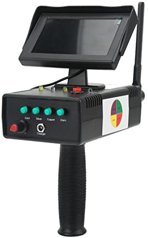 AKS 3D Professional Metal Detector with Display Screen Versatile Black for Adults All Environments Gem Detector AC100 240V with Accessories