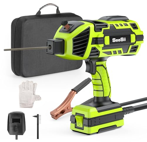 SEESII Handschweißgerät 220 V ARC Schweißgerät für 3,2mm bis 2,4 mm Drahtstangen (mit Schutzbrille) 120A Tragbar Elektroden Schweißgerät mit IGBT Wechselrichter 5 Variable, Lichtbogenschweißgeräte
