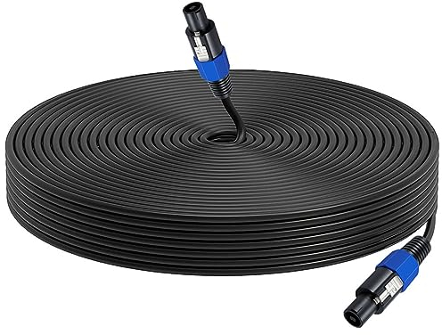 AWADUO Speakon zu Speakon Kabel, Professionelle 12 AWG Stecker zu Stecker Audio Kabel DJ Lautsprecher Kabel mit Twist Lock Anschluss Verlängerung Verdrahtung (6FT/1 Pack)