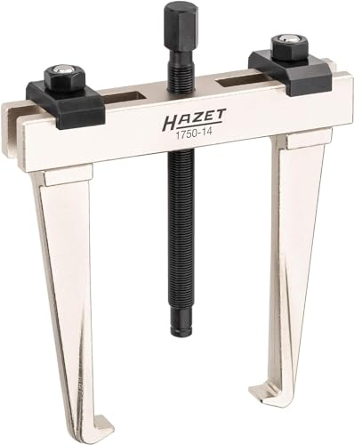 HAZET Schnellspann-Abzieher, 2-armig 1750-14, Innen- und Außenabzieher | Länge 184 mm, Spannbereich 135 mm, 1190 g, Spannbereich: 135 mm, Antrieb 260040 Zweiarmiger Abzieher,, Max. 2 t