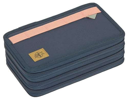 Lässig Unique School Triple Pencil Case Unique Dark Blue