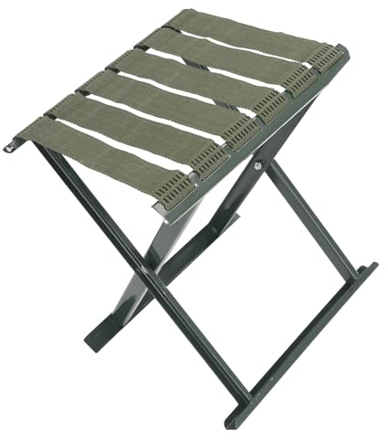Outdoor-Klapphocker, 1602-2 Kohlenstoffstahl Und 600D Camping-Klapphocker, Tragbarer, Robuster, 60 Kg Tragender Camping-Ruhestuhl Zum Spazierengehen, Wandern, Angeln(A)