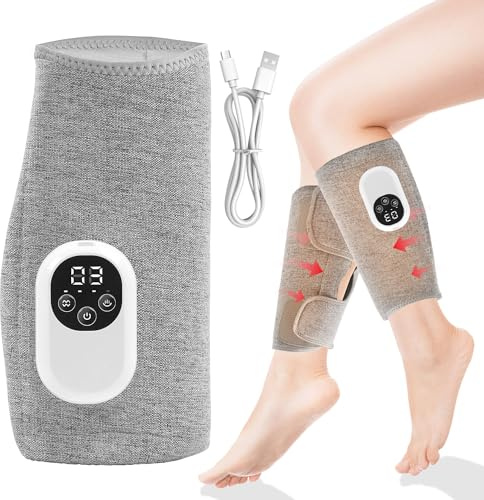 Leg Massager, Calf Massager, which relieves Pain and Promote Blood Circulation, 4 Modes, 4 Strengths and 3 temperatures of hot Pressure Massage Device with Compression and Heating Function