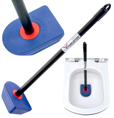 THRUSTER Toilet Unblocker– Works Better Than a Plunger-Unblocks Horseshoe Shaped Toilets Fast | No Splash | Heavy-Duty Seal | Designed for Modern UK Toilets