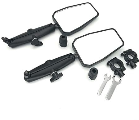 Kettennieter Motorrad Universal-Rückspiegel Für Motorräder Faltbar Um 360 Grad Drehbar ADV-Motorrad Westwind Offroad-Weitwinkel-Lenkerspiegel Moped Zubehör Spiegel Motorrad