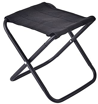 JNHGSHUAISDF Campinghocker Klappstuhl Outdoor Camp Wandern Picknick Reisesitz Stuhl Leichter Grill Klapphocker Ultraleichter zusammenklappbarer Sitz Kleiner Hocker(Black)