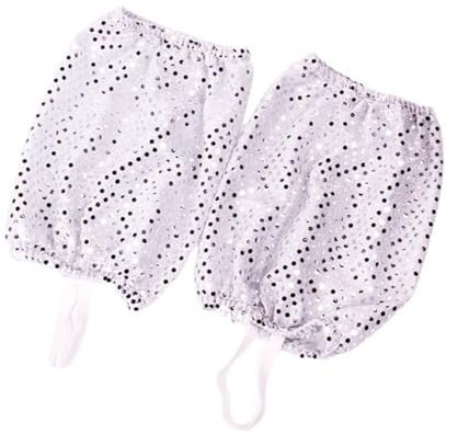 PLCPDM Pailletten Beinsocken Elastische Bündchen Beinwärmer Glitzernde Beinwärmer 80er Tanzparty Raves Kostüm Trendige Beinärmel Geschenke