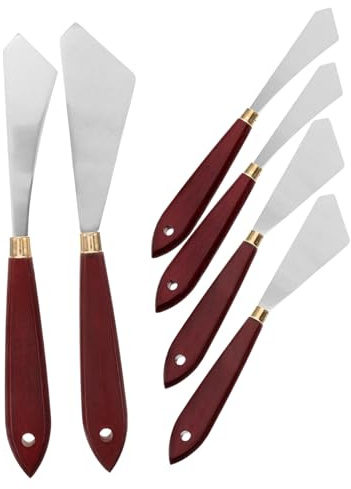 HAWILLOSCH Ölgemälde-schaber-set 6-teilig Gemischte Form Schaber Mit Holzgriffen Für Keramik