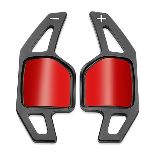 Siuku Schaltwippen Alu Kompatibel mit A3 RS3 8P 2004–2012 Auto-Lenkrad-Paddel-Schalthebel-Verlängerung Lenkrad Ersatz für Schaltpaddel-Verlängerungen(Black)