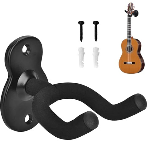 pcsfoe Support Guitare Mural,Support Mural Guitare,Porte Guitare Mural,Accroche Guitare Mural,Adapté Pour Guitare, Basse, Violon, Ukulélé Et Autres Instruments De Musique